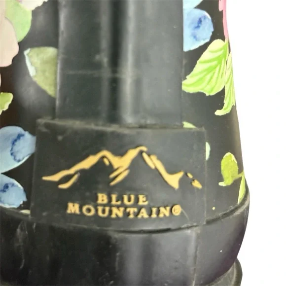 Blue Mountain Black Rain Boots with multi colored flower print  US 9 - Picture 7 of 7
